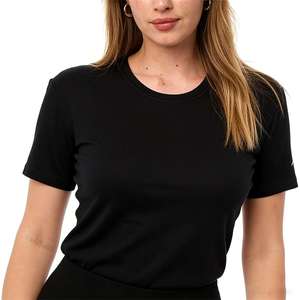 Camiseta de Manga Larga para Mujer, Corte Ajustado, Tallas Grandes, Estilo Casual, Diseño Sólido Personalizable, Cuello Redondo, con Bordado y Parches - Product Image 3