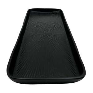 Grand plateau noir décoratif pour service alimentaire, idéal pour hôtels, restaurants, fournitures hôtelières, décorations de Noël et de fêtes, plateau métallique 2026 - Product Image 2