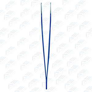 Pinces à tissus en acier inoxydable à pointe droite, pinces médicales de couleur bleue, pinces à tissus chirurgicales, pinces à pouce chirurgicales - Product Image 5