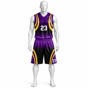 Ensemble d'uniformes de basketball réversibles 100 % polyester, maille professionnelle sublimée, sans manches, séchage rapide, vêtements de sport - Product Image 5