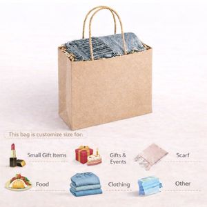 Bolsa de Papel Kraft Clásica Personalizada, Ecológica, Reciclable, Duradera, de Alta Calidad, con Asa Plana de Algodón, Apta para Alimentos, Impresión Digital - Product Image 2