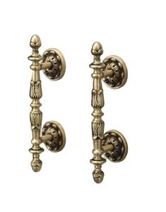 Poignée de porte traditionnelle en laiton orné avec finition dorée polie, poignée décorative robuste pour les intérieurs de luxe - Product Image 4