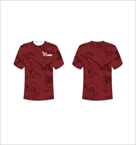 T-shirt à manches courtes pour homme Ferocious, motif marbré rouge, col rond, décontracté, respirant, coupe régulière - Product Image 1