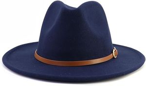 Chapeau Fedora unisexe à large bord |   Chapeau de mode vintage classique - Product Image 2