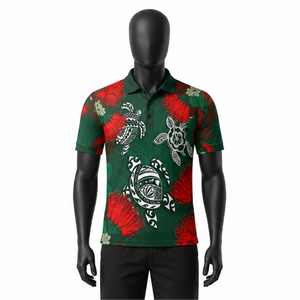 Nouvelle Arrivée 2026 – Polo Personnalisé à Imprimé Tribal Polynésien, Respirant, Anti-humidité, Manches Courtes, Décontracté, pour le Golf – Vente en Gros - Product Image 1