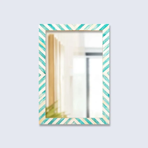 Modern Eco-Friendly Design <b>Wall</b> <b>Mirror</b> with Bone Inlay and Wood Frame <b>for</b> Bathroom Home Decor - Product Image 5