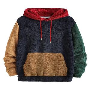 เสื้อฮู้ดซิปเต็มตัวบุขนเชอร์ปาสำหรับผู้ชาย ผ้าฟลีซ 100% อุ่นสบายในฤดูหนาว เป็นมิตรกับสิ่งแวดล้อม สวมใส่สบาย กันน้ำ บริการ OEM - Product Image 4