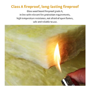 100kg/m3 Dichte Hervorragende Isolierung Glasfaser Wolle Schallab sorption Feuerfeste Glaswolle platte CE-Zertifizierung - Product Image 3