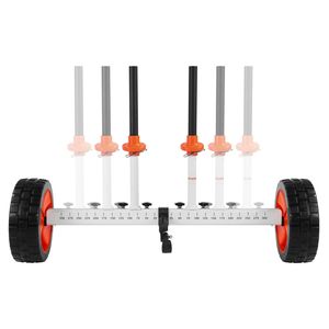 Carrello per Kayak con Pneumatici Solidi in PU da 10 Pollici e Cavalletto, Smontabile, Capacità di Carico 104 Kg, Carrello per Canoa - Product Image 1