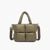 Sac fourre-tout rembourré portable en polyester doux et moelleux, best-seller, pour femmes, automne, hiver, printemps