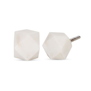 Shubham Handcrafted Trendy <b>White</b> Cupboards <b>Door</b> <b>Knobs</b> Cream Solid Ceramic Dresser Drawer <b>Knobs</b> - Product Image 3