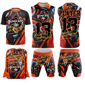 Hot Selling Reversible Hooded <b>Compression</b> 7v7 Custom Flag Football Jerseys Sports Wear Uniforms Premium Sublimation Printing - Product Image 1
