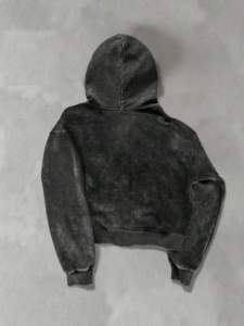 Sudaderas Oversize con Lavado Ácido para Hombre, Sudadera con Doble Capucha y Cremallera, Estilo Vintage, Hombros Caídos, Manga Larga - Product Image 3