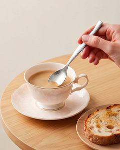 Ensemble de couverts minimalistes en acier inoxydable, finition mate, passe au lave-vaisselle, vaisselle de mariage, couverts de table - Product Image 5