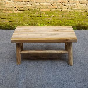Mesa de Centro Rectangular 80x40x40 de Madera de Teca Sólida con Acabado Natural Modelo TAB48 - Product Image 2