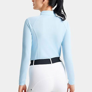 <b>Womens</b> Sports Equestrian <b>Long</b> <b>Sleeve</b> Slim Fit <b>Polo</b> <b>Shirts</b> Horse Riding UPF 50+ Sun Protection Quick Dry Moisture-Wicking - Product Image 2