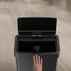 Pattumiera Automatica Nera in Plastica da 13,2 Galloni con Sensore di Movimento, Design Ovale, per Cucina e Gestione Rifiuti, Ideale per Uso Stradale - Product Image 5