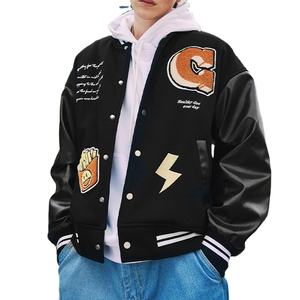 Mens Hotline Miami Varsity Letterman Fashion Wool Bomber Slim Fit Casual <b>Warm</b> Boys College Baseball Jacket - Product Image 1