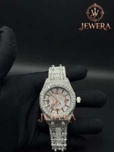 Mens Hip Hop Moissanite Diamond Watch Luxury Jewelry Accessory for Weddings Parties Festivals and Daily Styling for Sale - Product Image 5