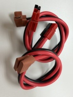 Câble de raccordement en cuivre plat 2 fils, calibre 12, gaine PVC, SP30A, rouge et noir, 3,0 mm, 50-100°C, pour connecteur de câble d'alimentation CC, 300V, basse tension