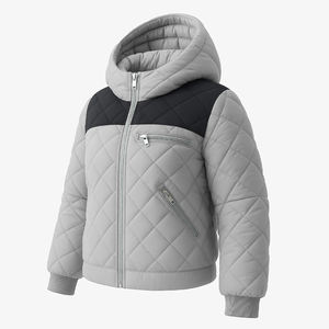 Chaqueta Acolchada Ligera para Mujer, Nueva, Hecha en Pakistán, Color Gris Claro y Negro, Chaqueta Acolchada Moderna, Moda de Invierno - Product Image 1