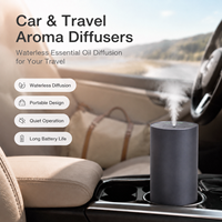 Diffuseur d'huiles essentielles portable rechargeable en métal sans eau HIITII, mini machine à parfum pour voiture, fonctionne sur batterie, pour la maison