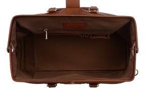 Unisex Vintage Genuine <b>Leather</b> Duffel <b>Bag</b> Large Capacity 36-55L Zipper Closure Gym Use Travel Weekender <b>Soft</b> Handle Polyester - Product Image 3
