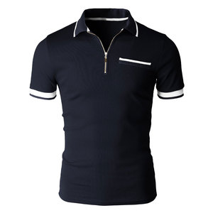 Ventes directes d'usine personnalisées, polos en coton doux, polos de golf pour hommes, col montant, 100% coton, polos pour hommes - Product Image 1