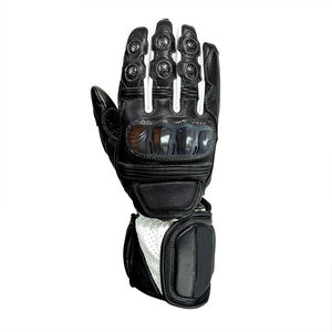 Heavy Duty Motorbike Gloves Protection <b>Full</b> Finger Leather Motorcycle Riding Gloves Non <b>Slip</b> Carbon Fiber Gloves Custom - Product Image 6