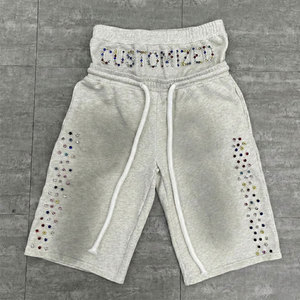 Men Double <b>Layer</b> Waist Baggy Sweat Shorts Summer Casual Cotton Jogger Shorts High Quality Oversized Baggy Sweat Shorts - Product Image 3