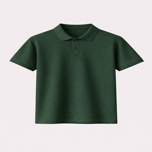 เสื้อโปโลแขนสั้นสีเขียวล้วนสำหรับผู้ชาย ผ้าฝ้ายอ๊อกซ์ฟอร์ด สวมใส่สบาย ระบายอากาศได้ดี ดีไซน์เรียบง่าย - Product Image 1