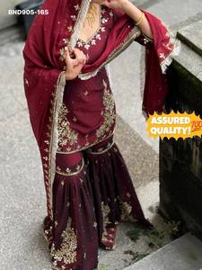 Collection Premium : Magnifique ensemble Sharara-Suit prêt-à-porter, orné de miroirs et de broderies de sequins, fournisseur mondial - Product Image 2