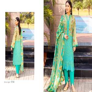 Charizma Brand Luxury Heavy Embroidery Work Salwar Kameez High Quality <b>Wedding</b> Wear for Indian & Pakistani Lawn Fabric - Product Image 5
