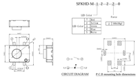 Proveedor de Taiwán, Directo de Fábrica, Interruptor Táctil de Botón de Plástico SFNHDM con LED para Personalización de PCB, 12V DC
