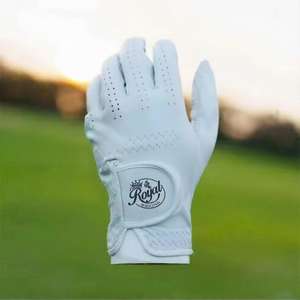 Guantes de Golf Blancos Personalizables Grace Unisex, de Cuero Genuino Suave para Mano Derecha, Aptos para Deportes, Colores y Logotipo Personalizables en la Palma - Product Image 1