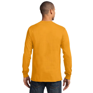 Camiseta de manga larga para hombre de alta calidad, hecha de 100% algodón, negra, con cuello redondo y grueso, del fabricante. - Product Image 5