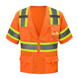 Chaleco de Seguridad Fluorescente Amarillo de Alta Visibilidad para Verano, Clase 3, con Cinta Reflectante de 3 Pulgadas, Productos de Ropa de Seguridad Reflectante - Product Image 1