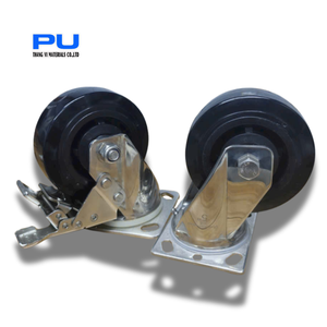 Rueda Industrial de Alta Calidad de 1 Tonelada, Extra Resistente, de 6 y 8 Pulgadas, con Núcleo de Hierro y Poliuretano (PU), para Restaurante - Product Image 4