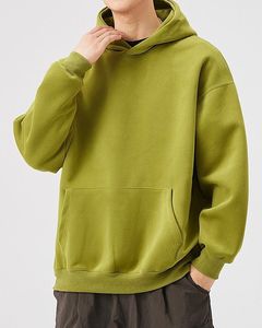 Sweat-shirts à capuche pour hommes de bonne qualité, doublés en polaire, chauds, coupe classique, décontractés, grandes tailles, couleur unie, hiver, de BD - Product Image 4