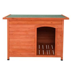 Rifugio per animali domestici in legno naturale in legno - Product Image 1