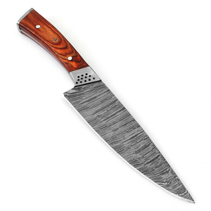 Couteau de cuisine professionnel artisanal à lame en acier à motifs, poignée confortable pour trancher, couteau de chef en acier Damas de qualité supérieure - Product Image 5