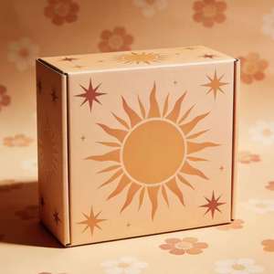 Boxit.pk Custom <b>Brown</b> Kraft Corrugated Gift Packaging <b>Box</b> with Spot UV Matt Lamination & 4C Printing Recycled Materials - Product Image 6