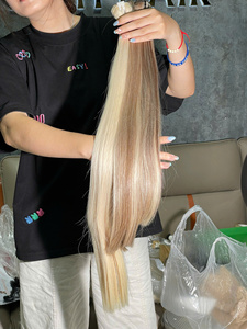 ผมแท้ 100% สีบลอนด์ ผมตรงแบบเป็นมัด ผมมนุษย์บริสุทธิ์ ต่อผมแบบเป็นช่อ - Product Image 3