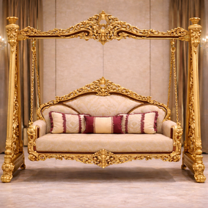 Balançoire à baldaquin en teck de luxe, thème palais, style traditionnel indien, dernière collection, style Maharaja, Australie - Product Image 3