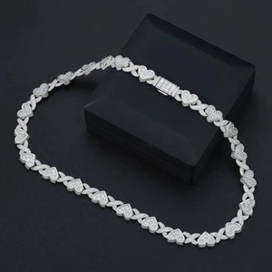 Wholesale 18K Gold Plated 925 <b>Silver</b> Miami <b>Cuban</b> <b>Link</b> <b>Chain</b> Iced VVS Moissanite Hip Hop Necklace for Men Gift Box Included - Product Image 6