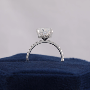 Bague de fiançailles en diamant de laboratoire taille Asscher en platine, style classique, bijoux pour femmes, 14 carats, certifiée IGI - Product Image 2