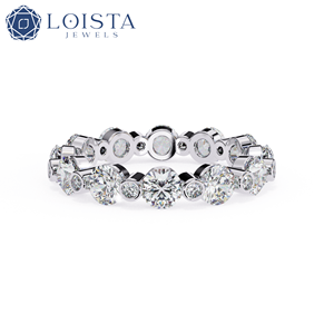 แหวนหมั้นเพชรแท้ทรงกลมเจียระไนแบบบริลเลียนท์สำหรับผู้หญิงจาก LOISTA ได้รับการรับรองจาก GIA สไตล์คลาสสิก - Product Image 1