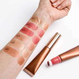 6 Colors Multi-Use Liquid Highlighter with Cushion <b>Applicator</b>, Face & Body Shimmer Glow Wand - Product Image 3