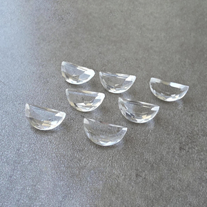 Cristal de Cuarzo Natural en Forma de Media Luna, Corte Facetado, Calibrado, Gema Suelta - Product Image 5