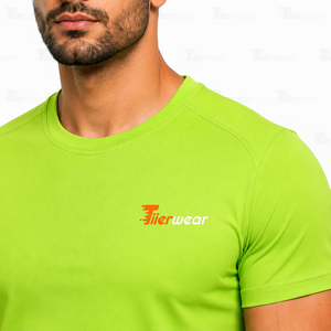 T-shirt de compression pour homme, manches courtes, tissu jersey léger, col rond, coupe classique, séchage rapide, écologique - Product Image 5